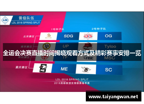 全运会决赛直播时间揭晓观看方式及精彩赛事安排一览